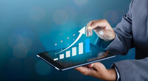 Gráfico simbolizando crescimento digital